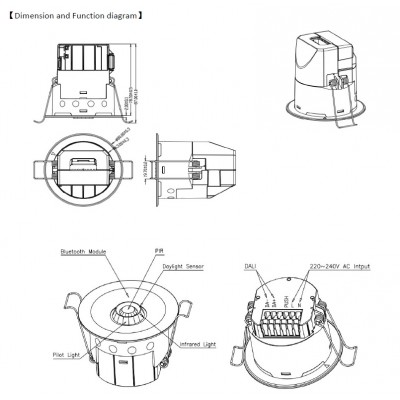 Low-mounting PIR motion sensor (Casambi + DALI version)